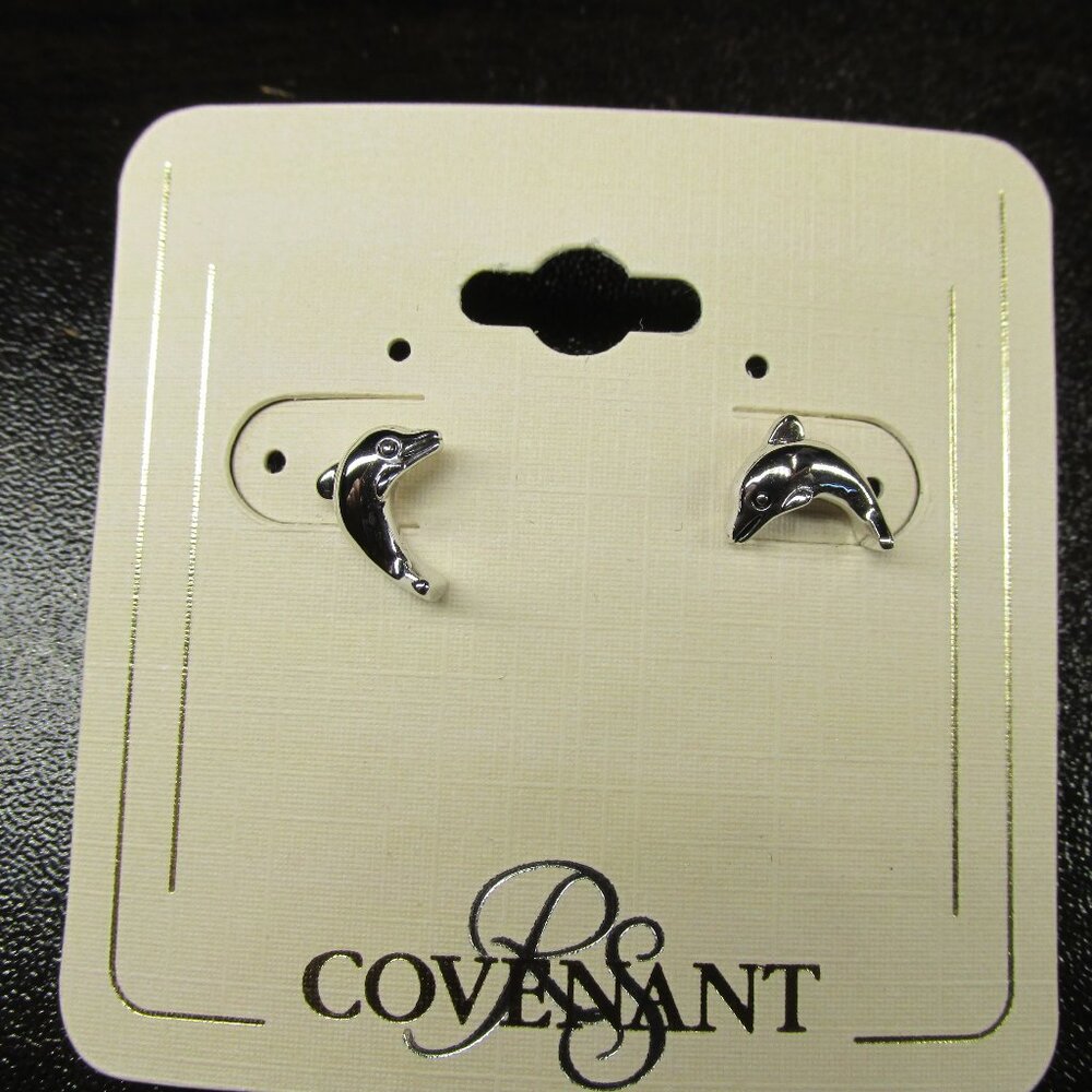 Dolphin Earrings (Pierced) Hypo-Allergenic